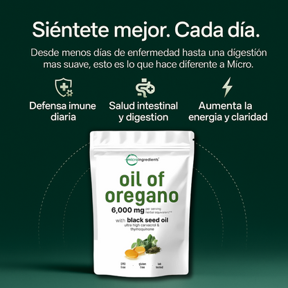 Aceite de orégano con aceite de semilla negra