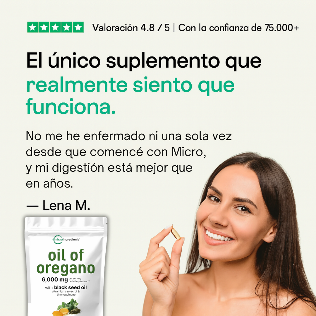 Aceite de orégano con aceite de semilla negra