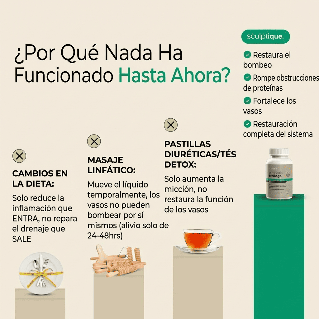 Nueva fórmula de máxima potencia ⎯ Cápsulas de drenaje linfático de Sculptique™...