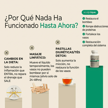 Nueva fórmula de máxima potencia ⎯ Cápsulas de drenaje linfático de Sculptique™...