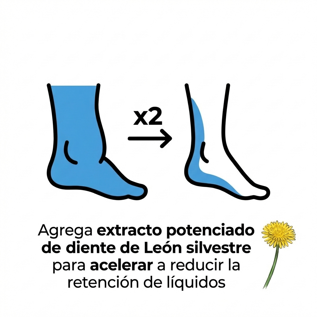 Enhanced wild dandelion extract to accelerate x2 fluid retention reduction