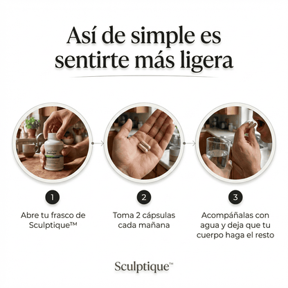 Nueva fórmula de máxima potencia ⎯ Cápsulas de drenaje linfático de Sculptique™...