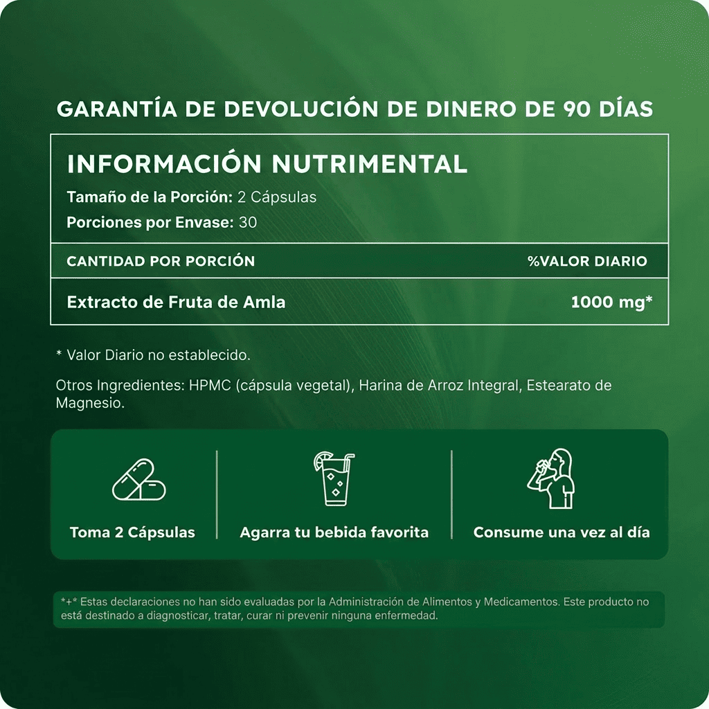 Cápsulas naturales de Amla Superfruit®️