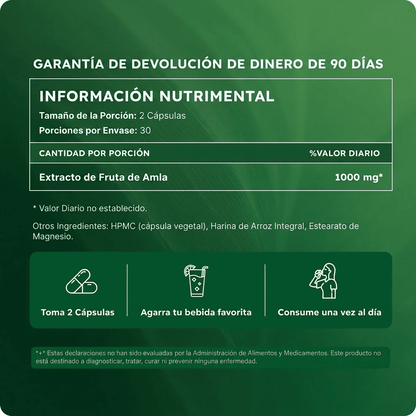 Cápsulas naturales de Amla Superfruit®️