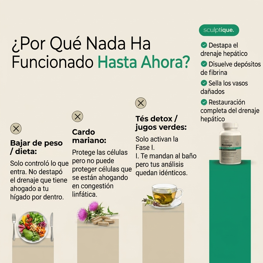 Nueva fórmula de máxima potencia: cápsulas de drenaje hepático de Sculptique™