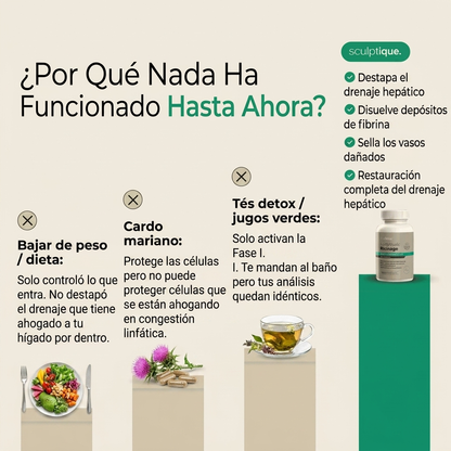 Nueva fórmula de máxima potencia: cápsulas de drenaje hepático de Sculptique™